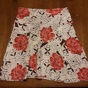 🐙Roxy Skirt with Red Flowers
